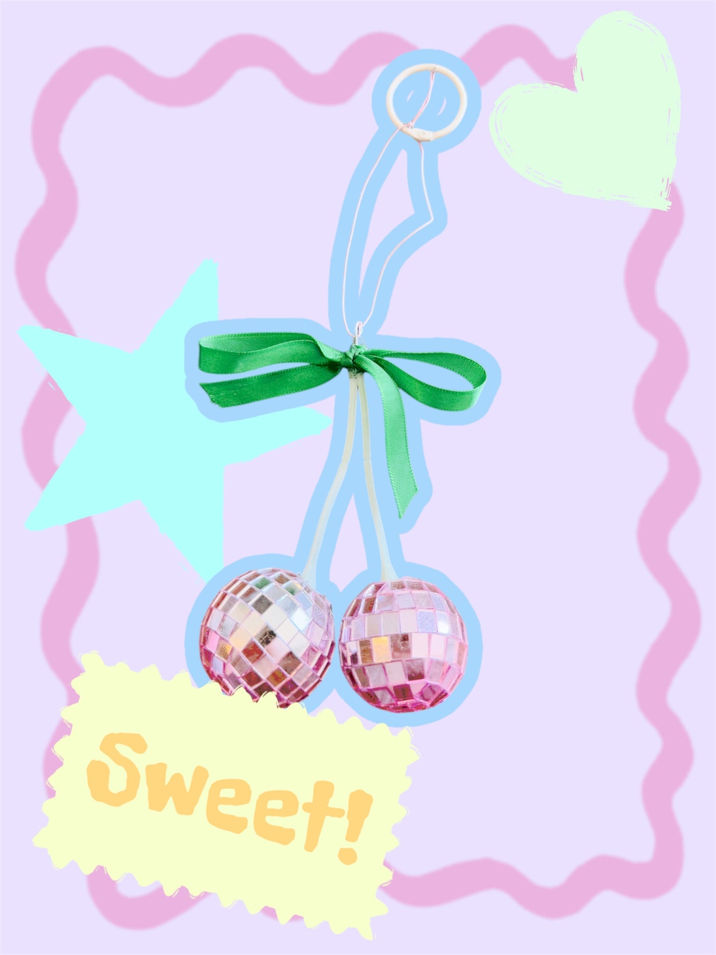 Disco Cherry Rearview Charm