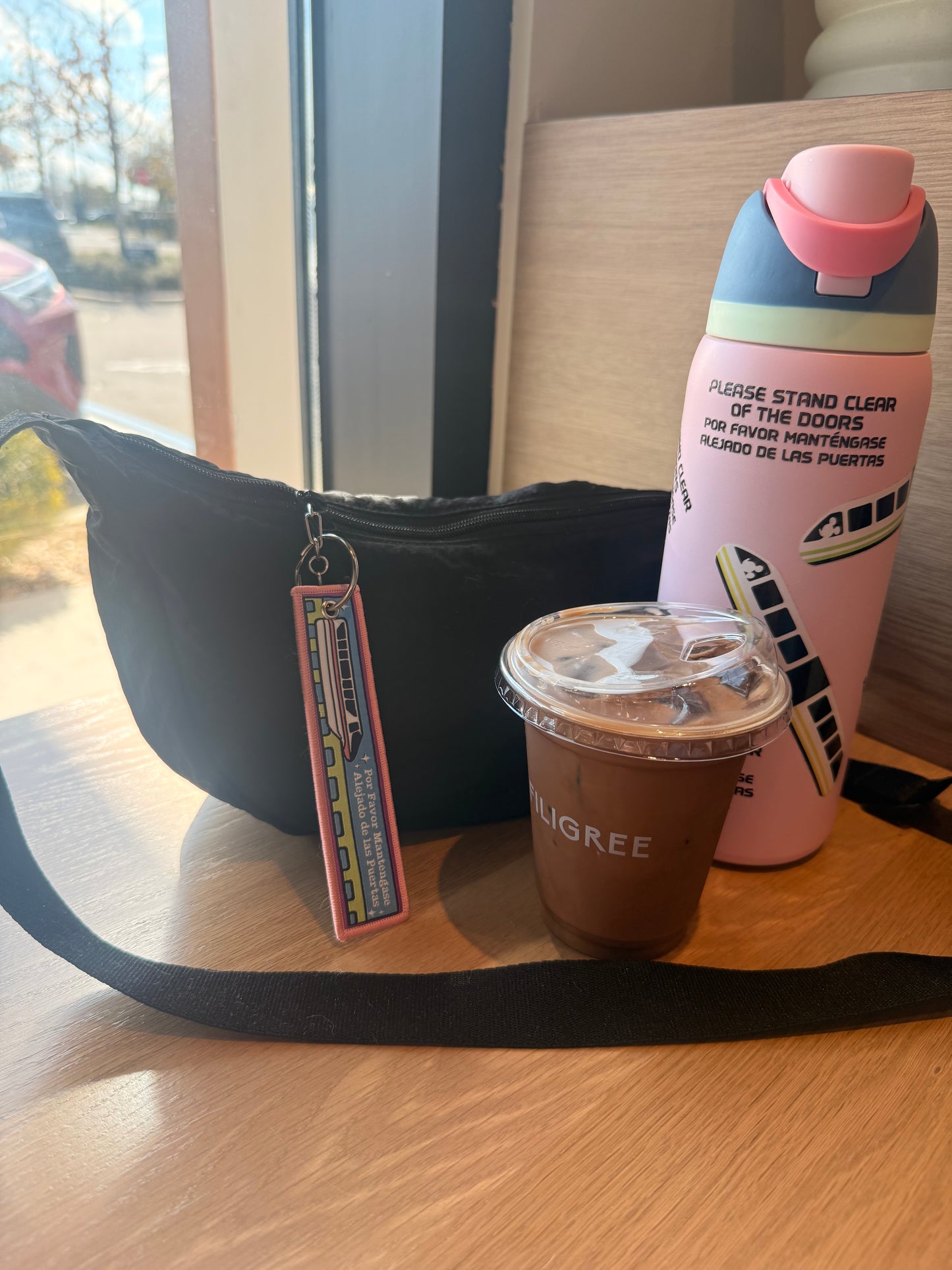 Please Stand Clear Jet Tag Keychain Bag Charm