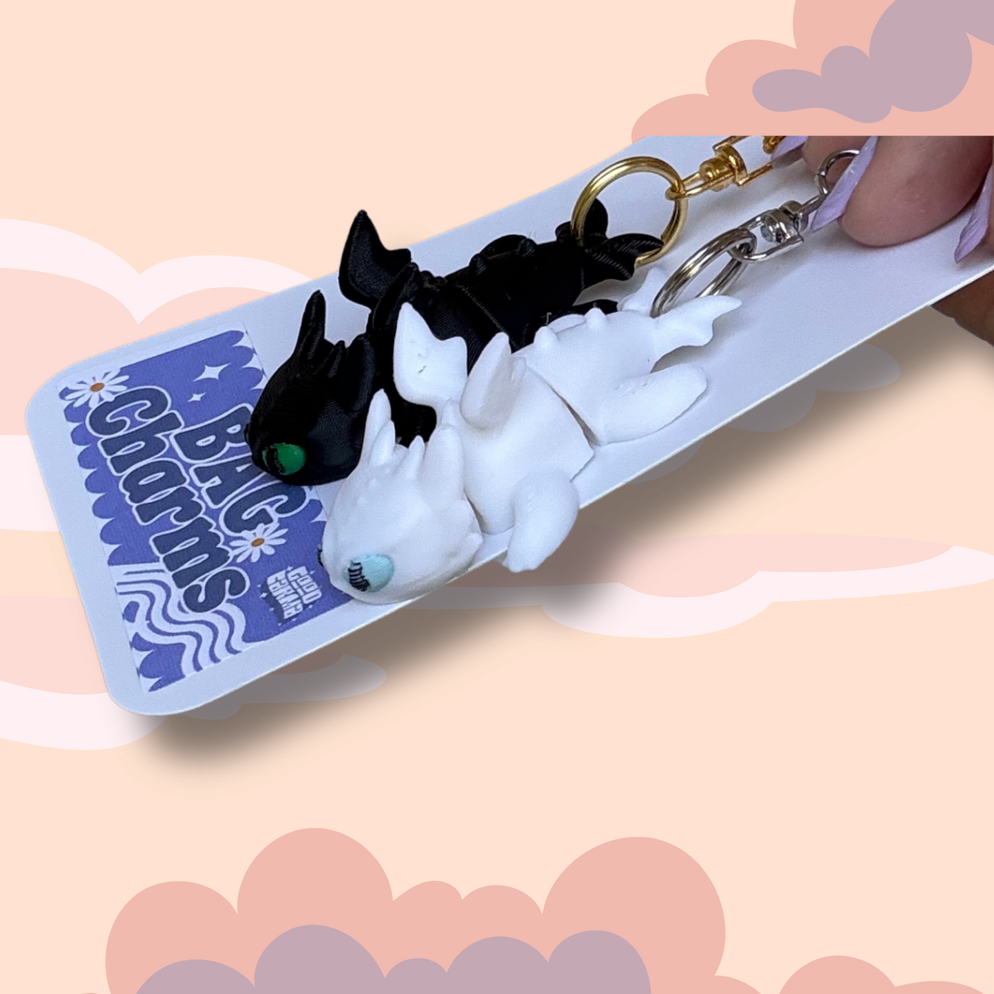 Light Dragon Bag Charm