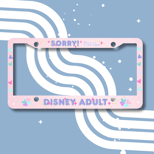 Theme Park Adult License Plate Cover