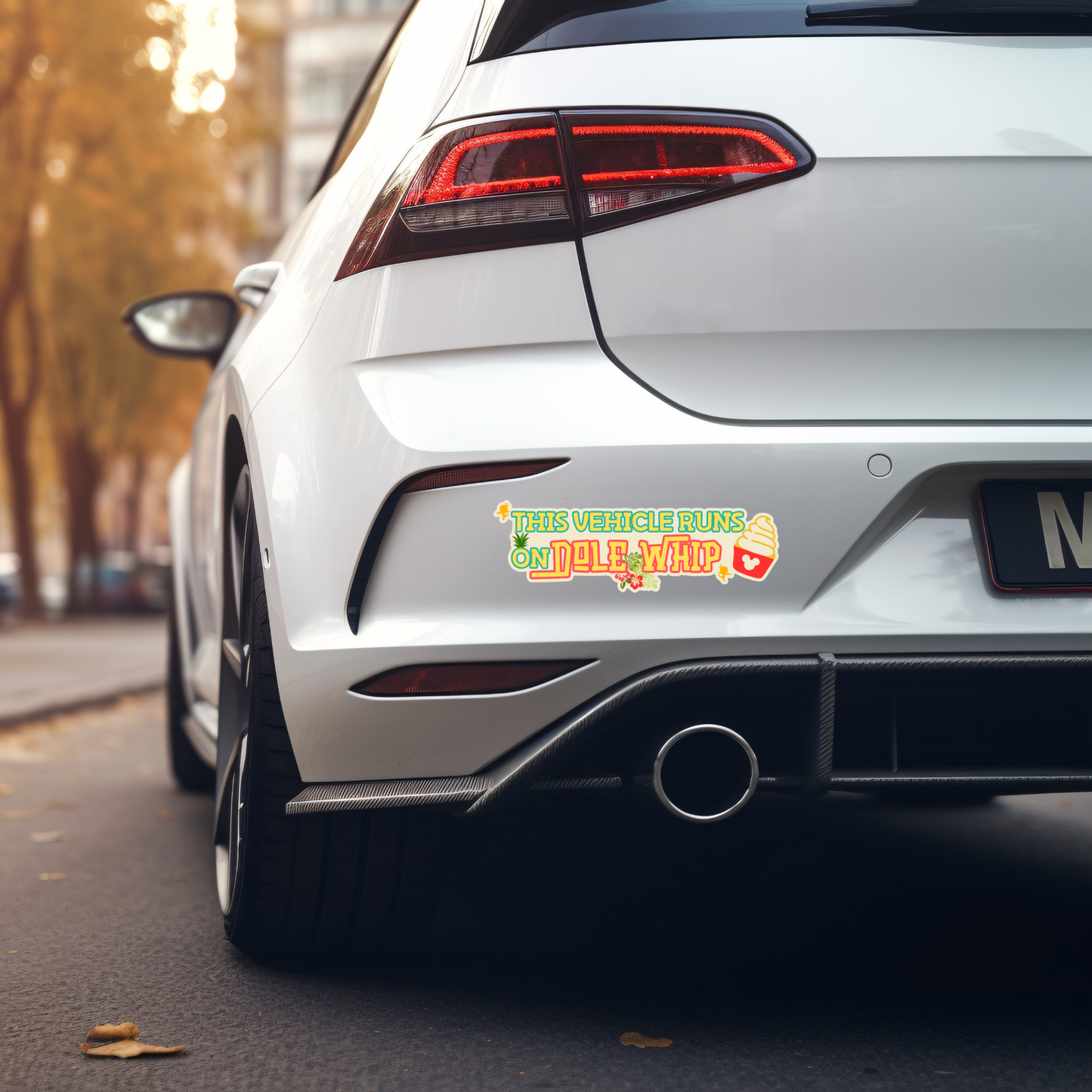 This Vehicle Runs on D Whip Bumper Sticker