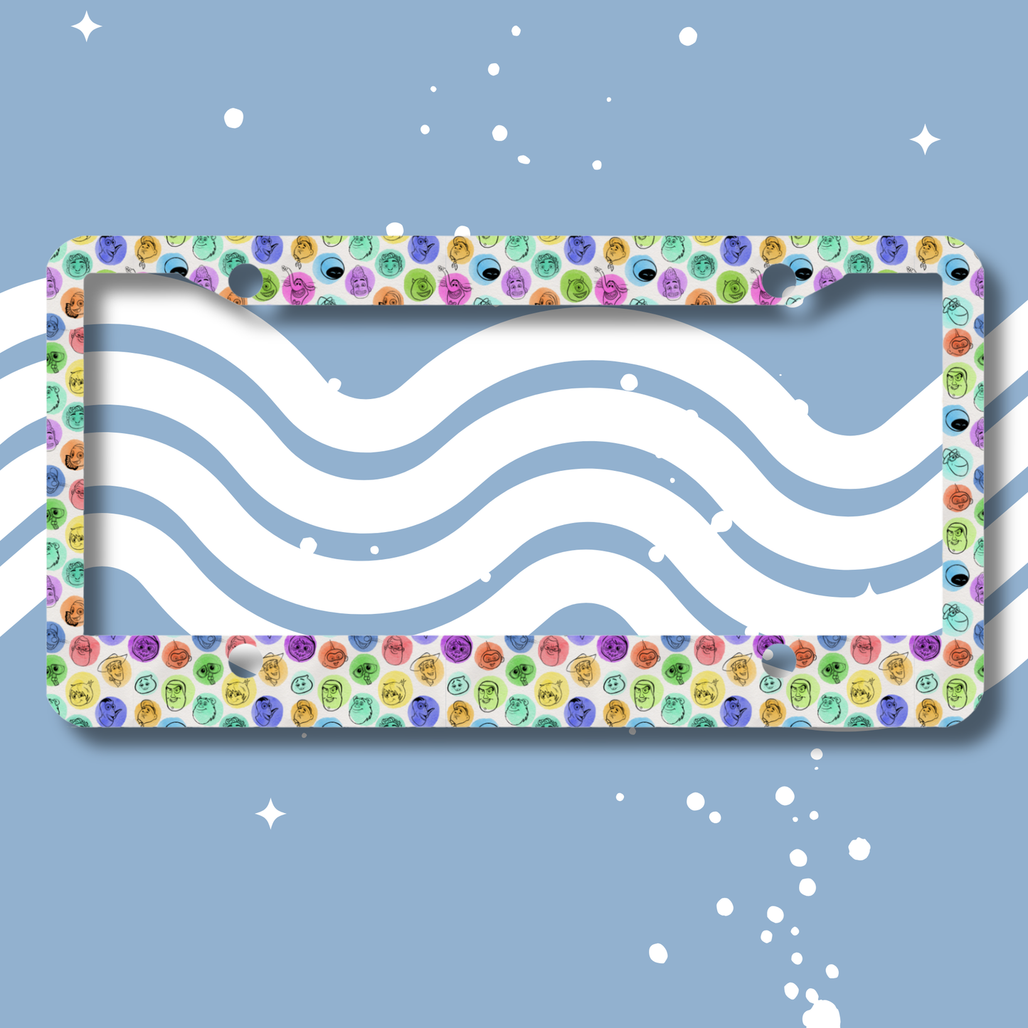 Animation Dots License Plate cover