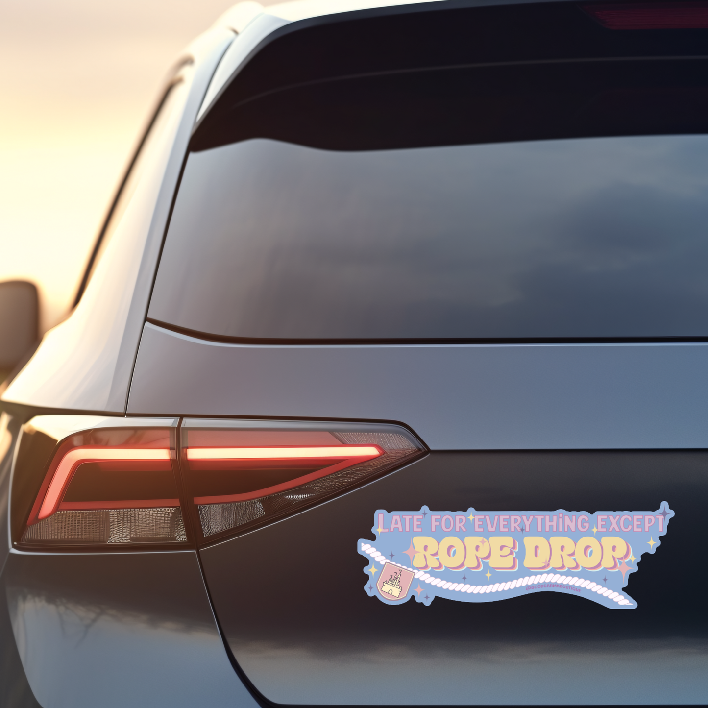 Late for Everything Except Rope Drop Bumper Magnet