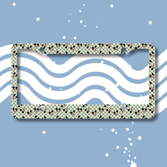 Minimal Sage Green Icon License Plate cover