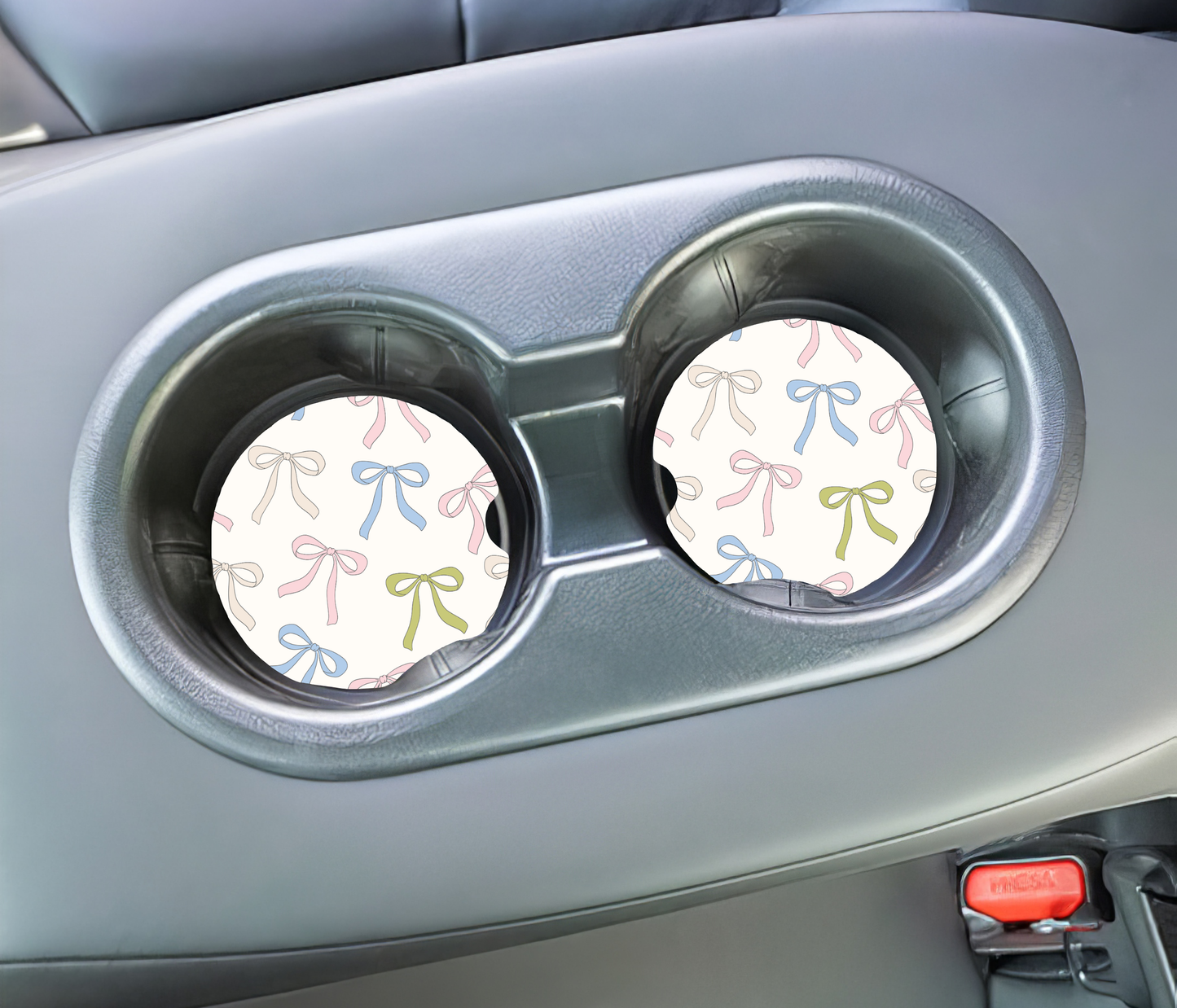 Bows and Cherries Car Coaster