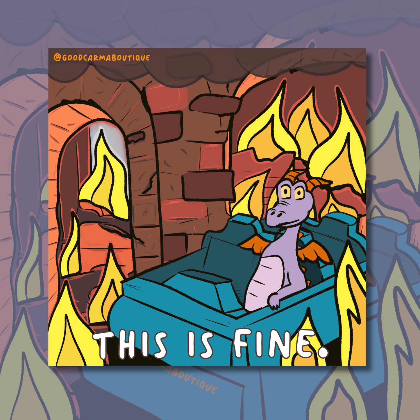 This is Fine - Luggage Tag