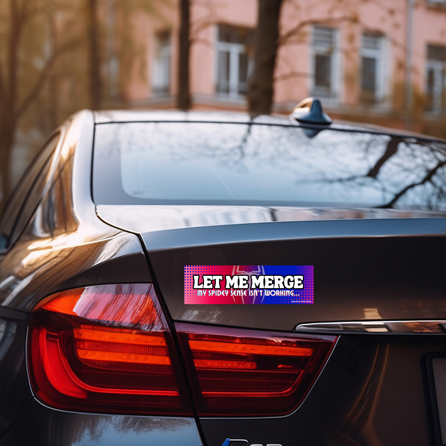 Spidey cant Merge Bumper Sticker