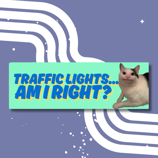 Traffic Lights, Am i Rite? Bumper Sticker