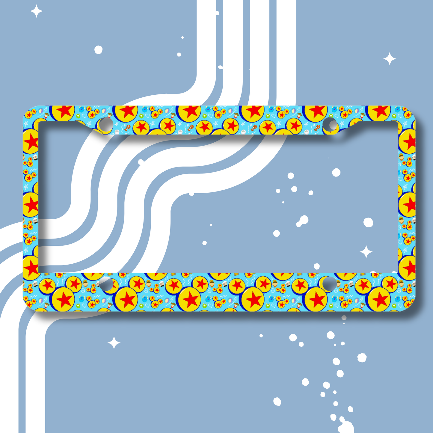 Luxo Mouse Pattern License Plate cover