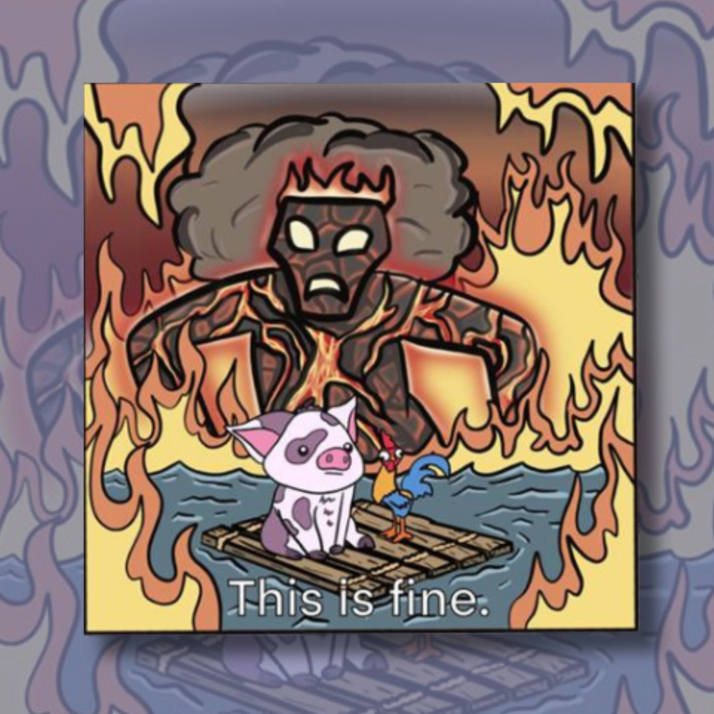 This is Fine - Luggage Tag