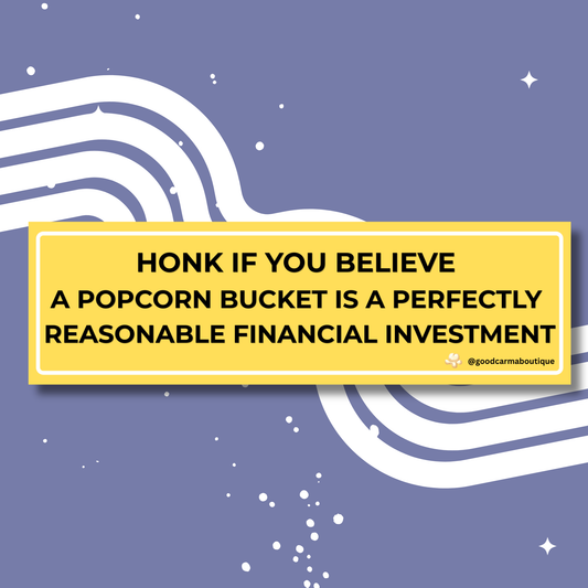 Popcorn Bucket Investor Bumper Sticker