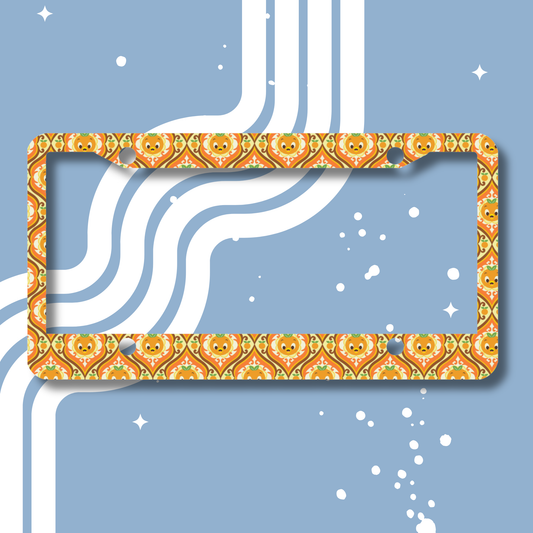 Orange Avian License Plate Cover