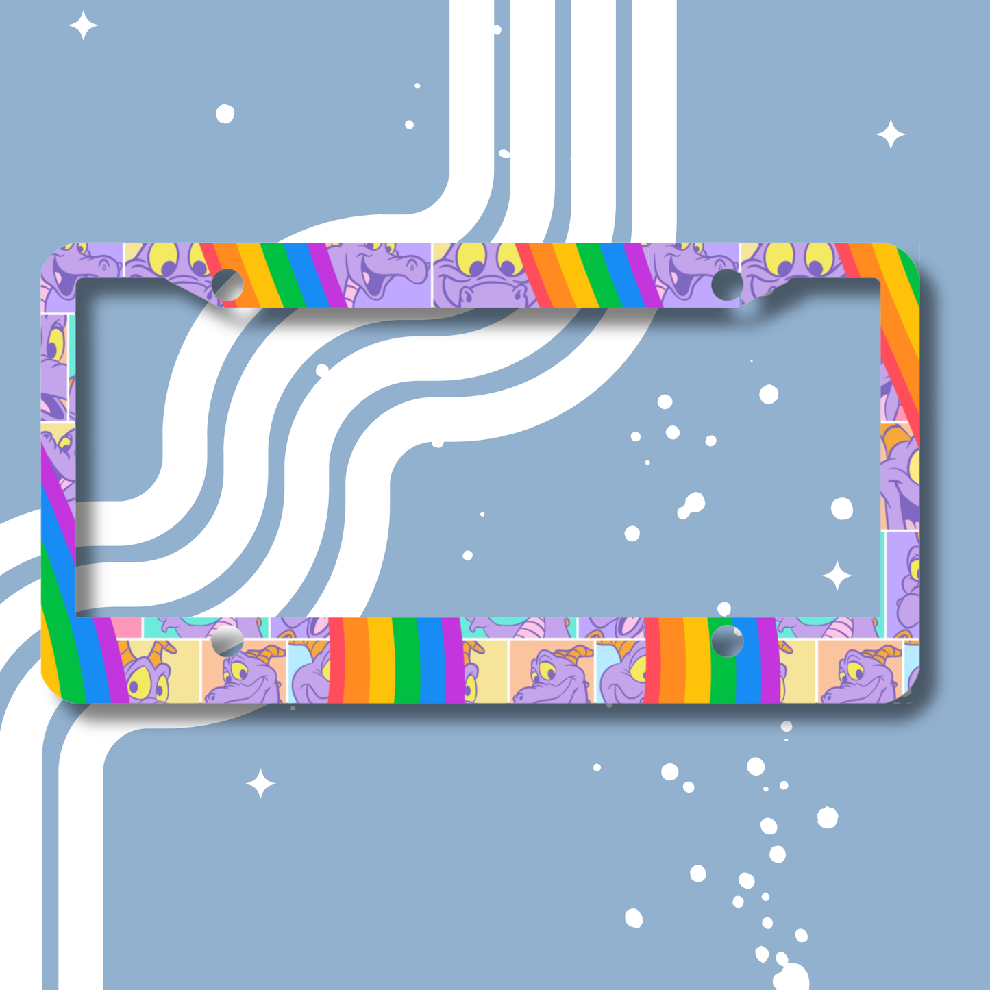 Imagination + Rainbows License Plate Cover