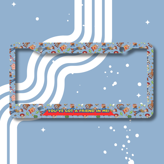 Colorful Toy Icons License Plate Cover