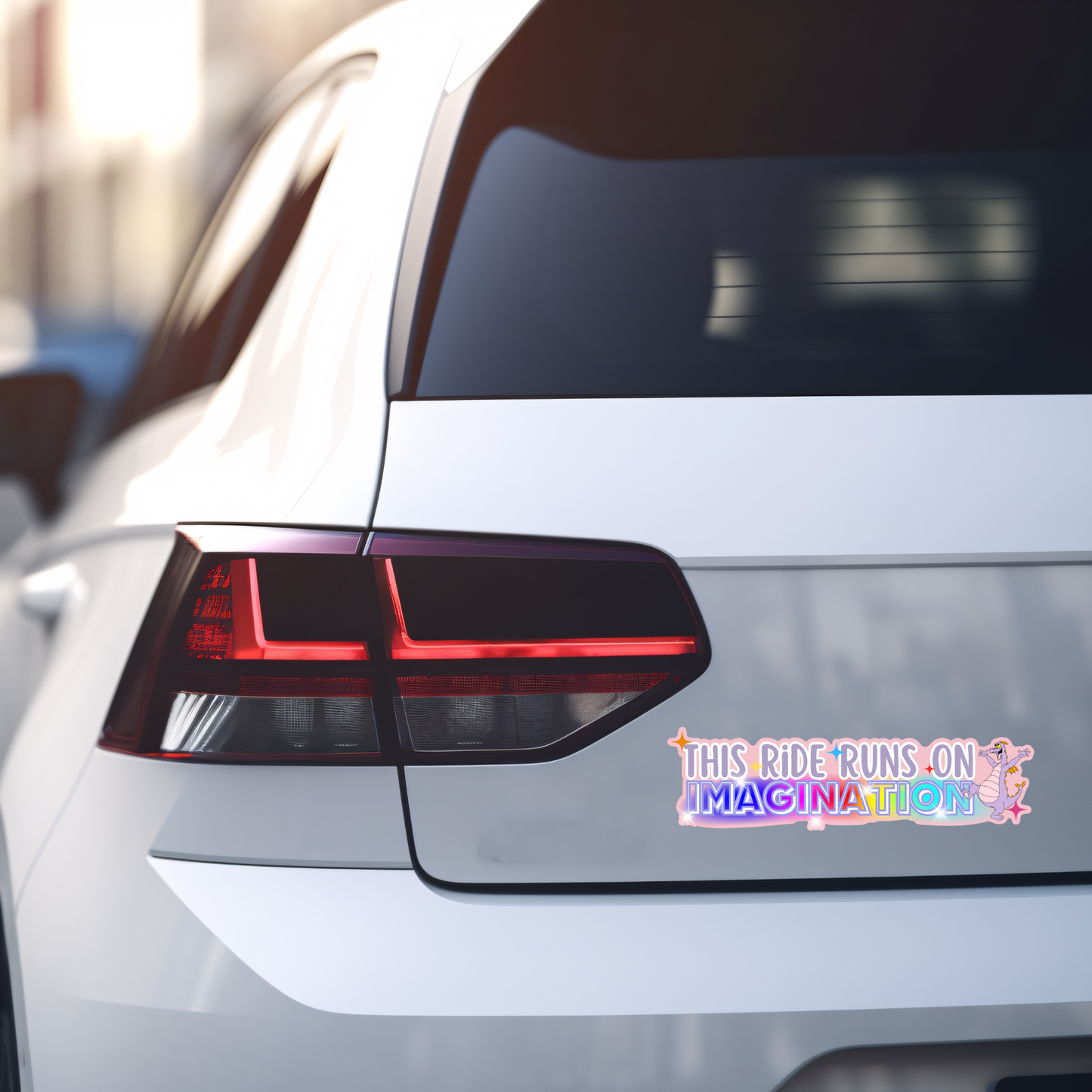 This Ride Runs on Imagination Bumper Sticker