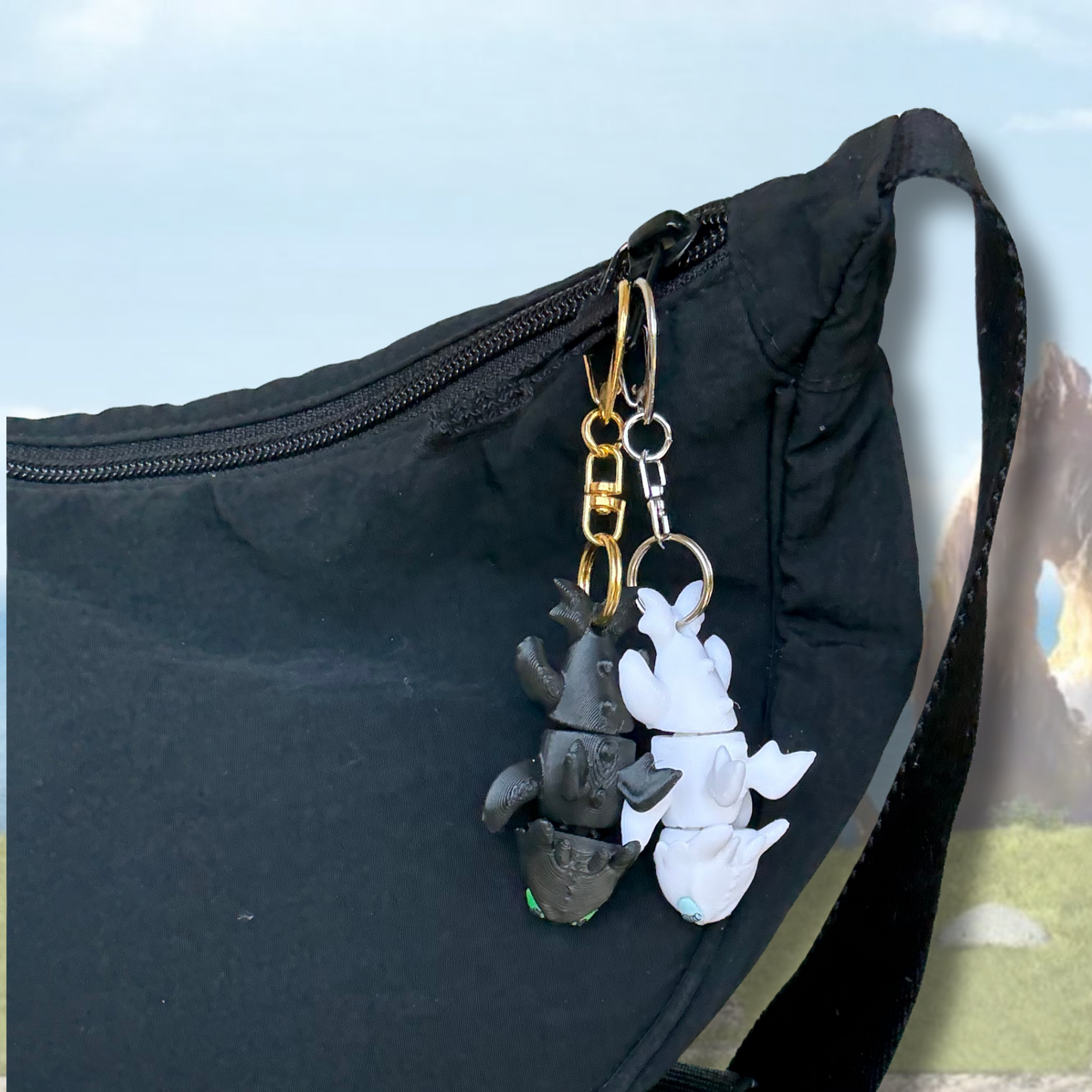 Light Dragon Bag Charm