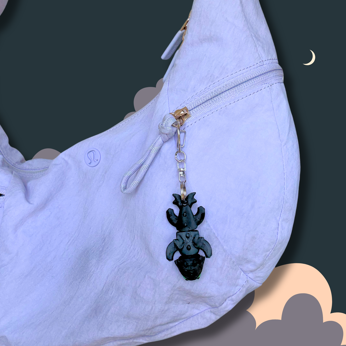 Night Dragon Bag Charm