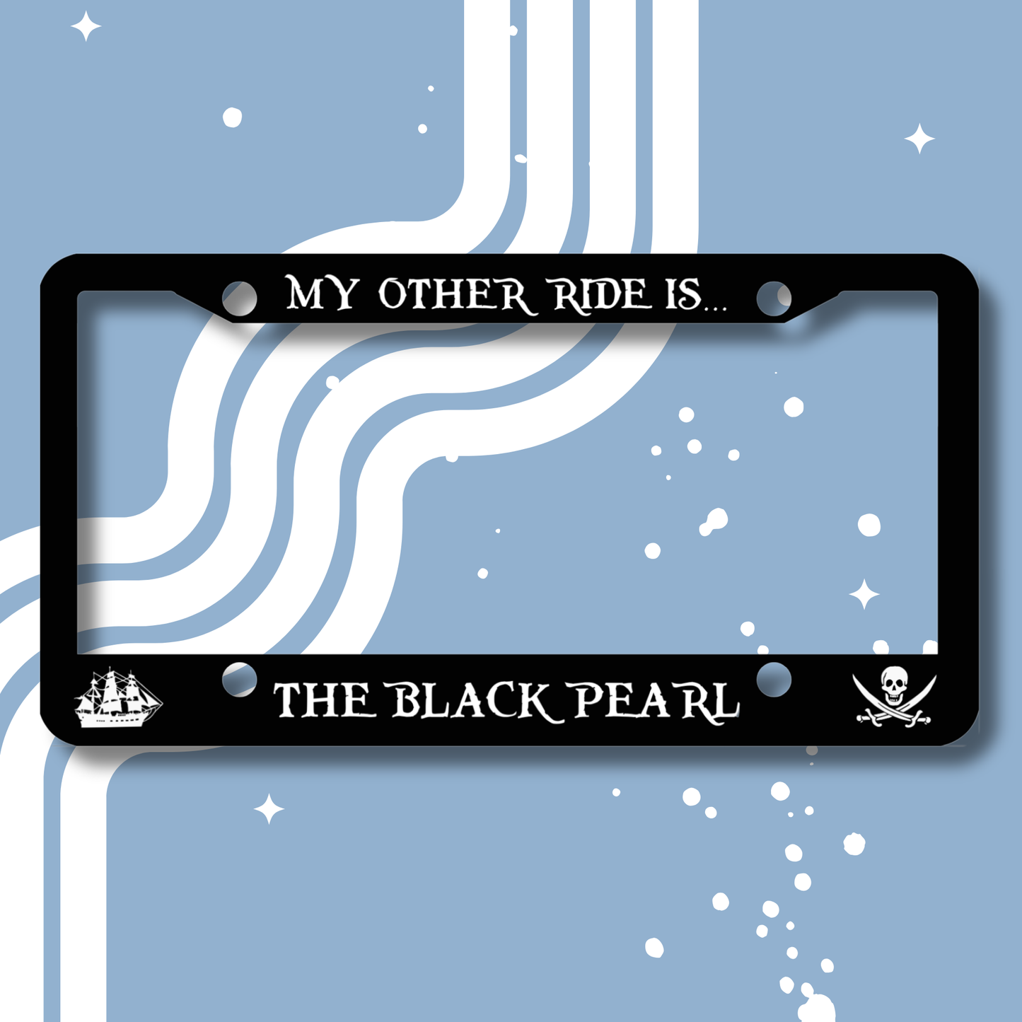 Black Pearl License Plate Cover