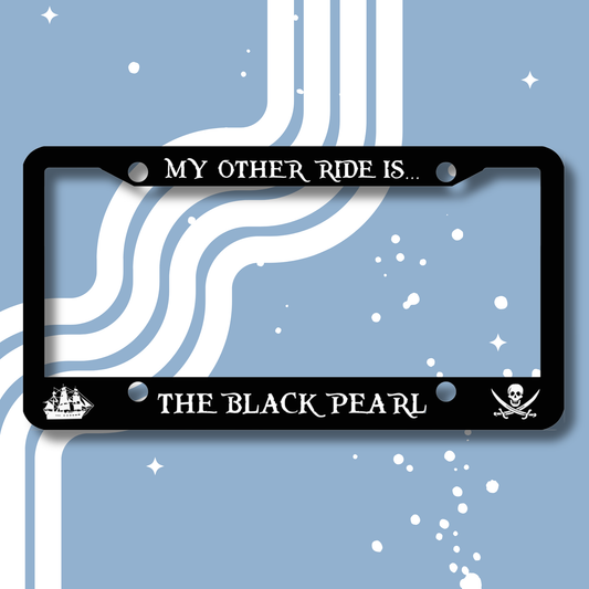 Black Pearl License Plate Cover