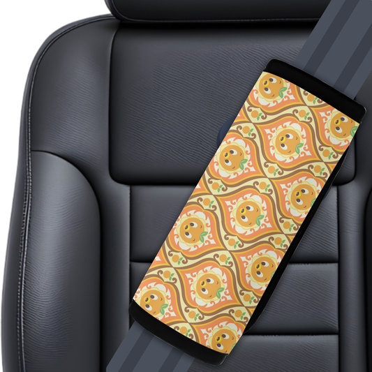 Orange Pattern Seatbelt Cover