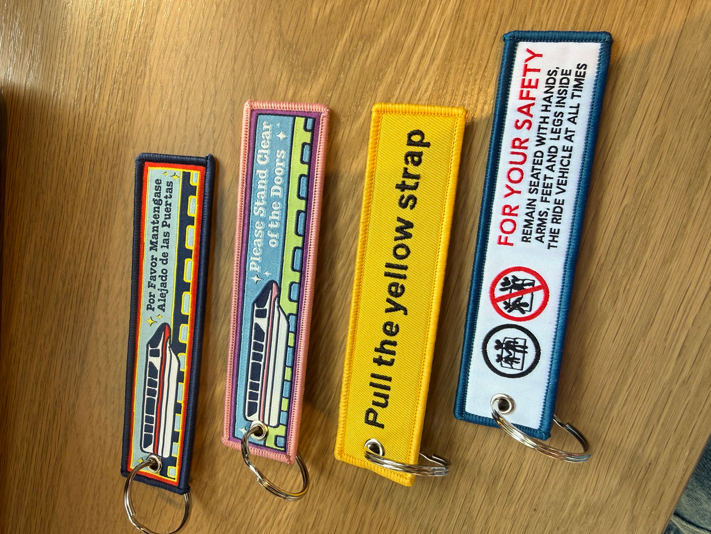 Ride Vehicle Safety Message Jet Tag Keychain Bag Charm