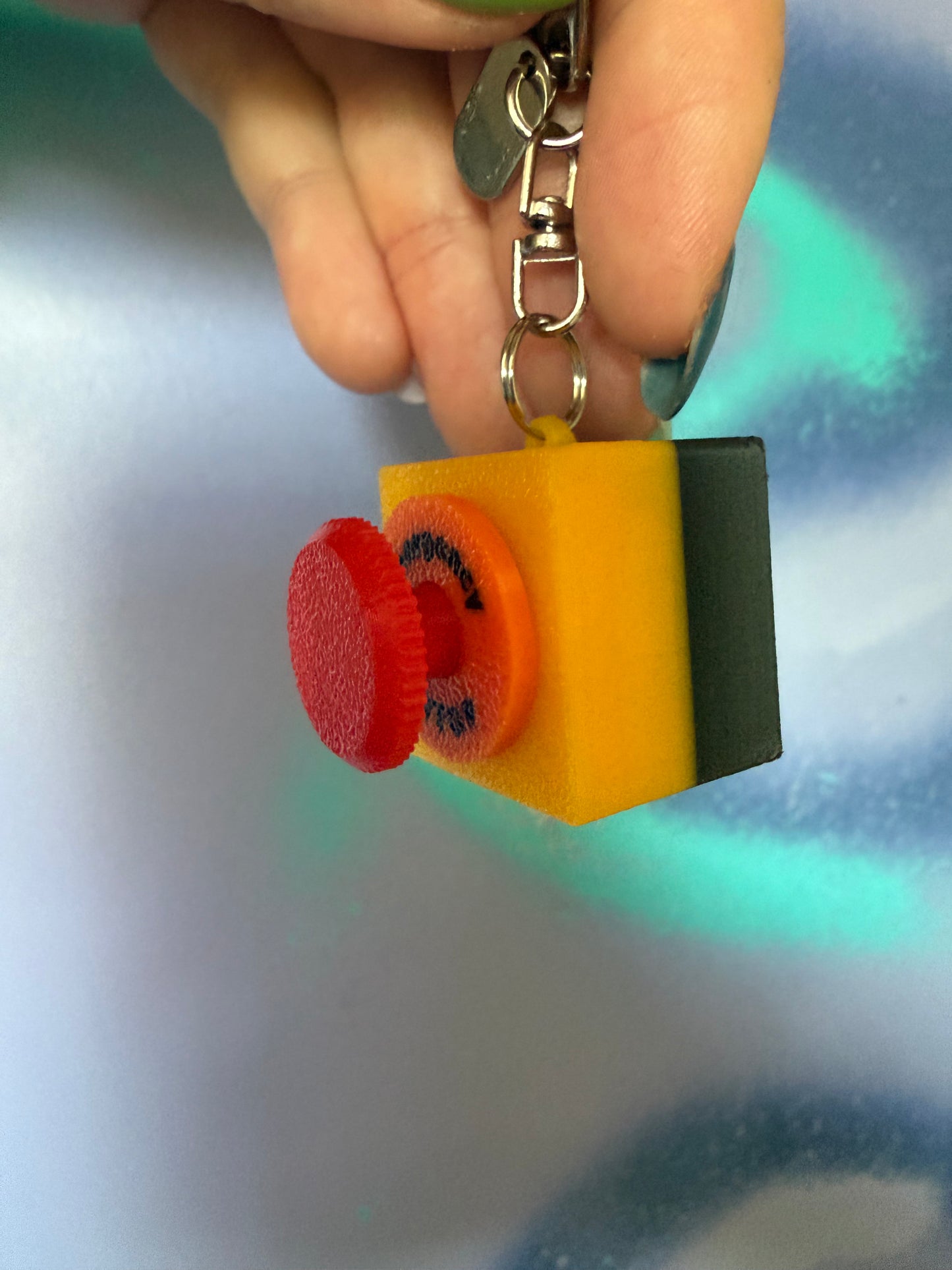 E-Stop Button Clicker Keychain