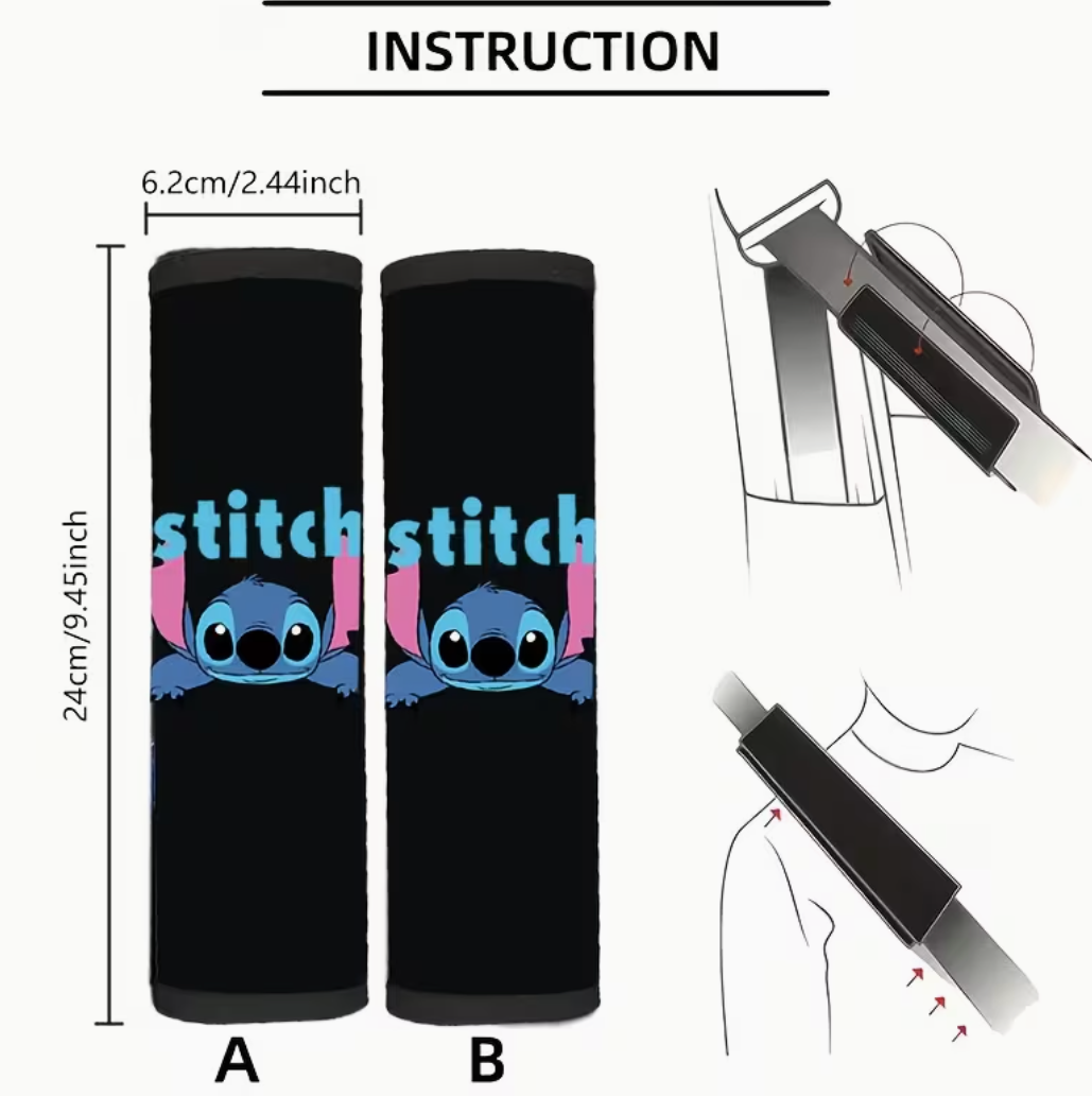 Orange Pattern Seatbelt Cover