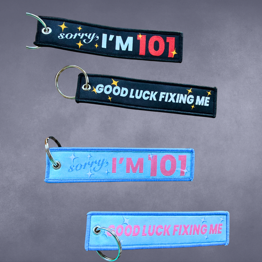 I'M 101 Jet Tag Keychain Bag Charm