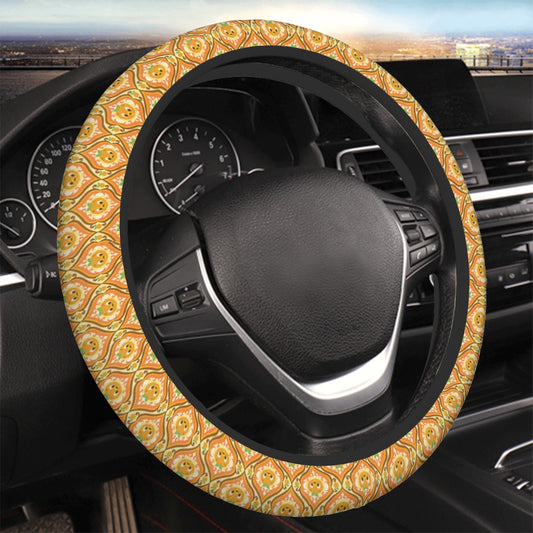 Orange Avian Steering Wheel Cover