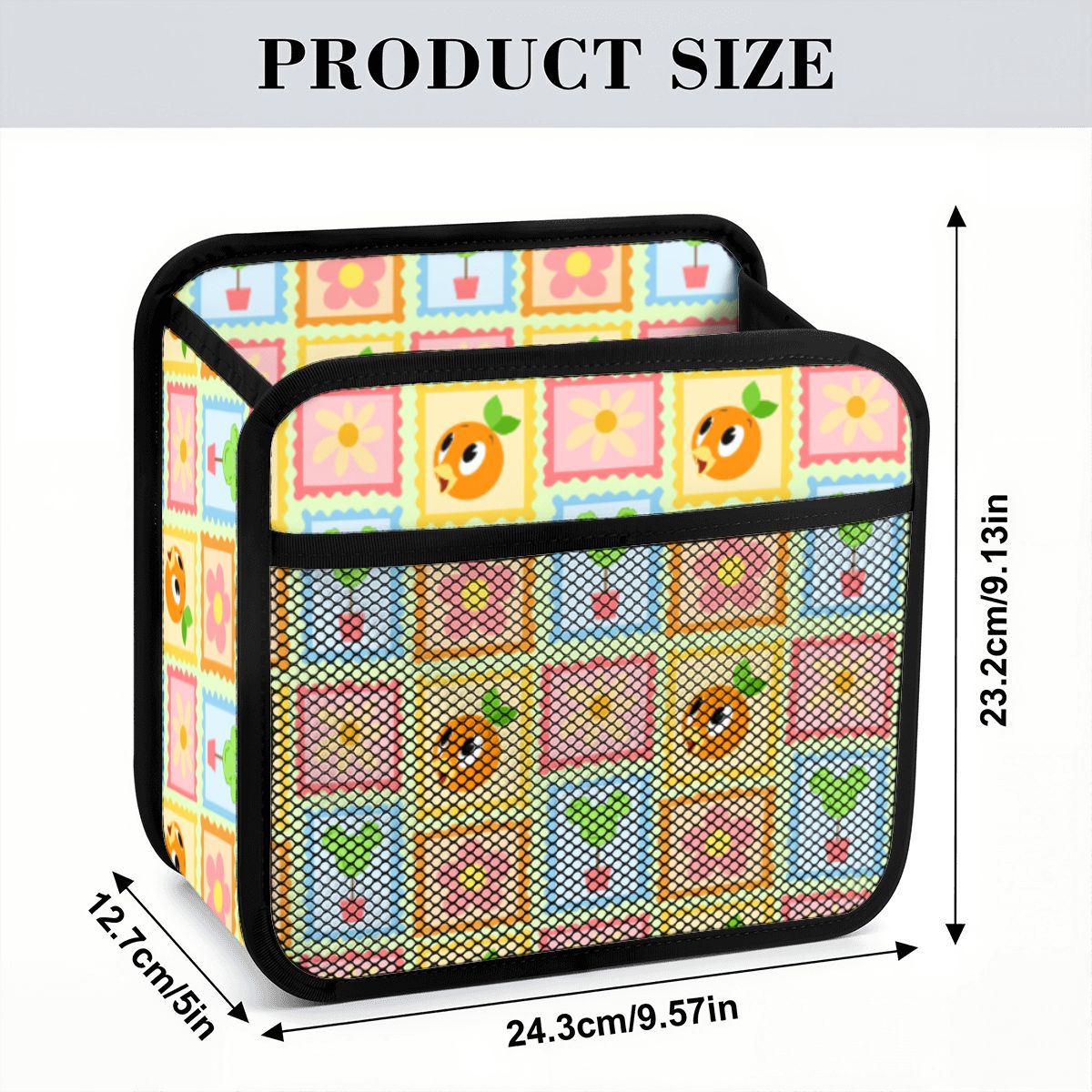 Orange Flower Fest- Car Backseat Organizer