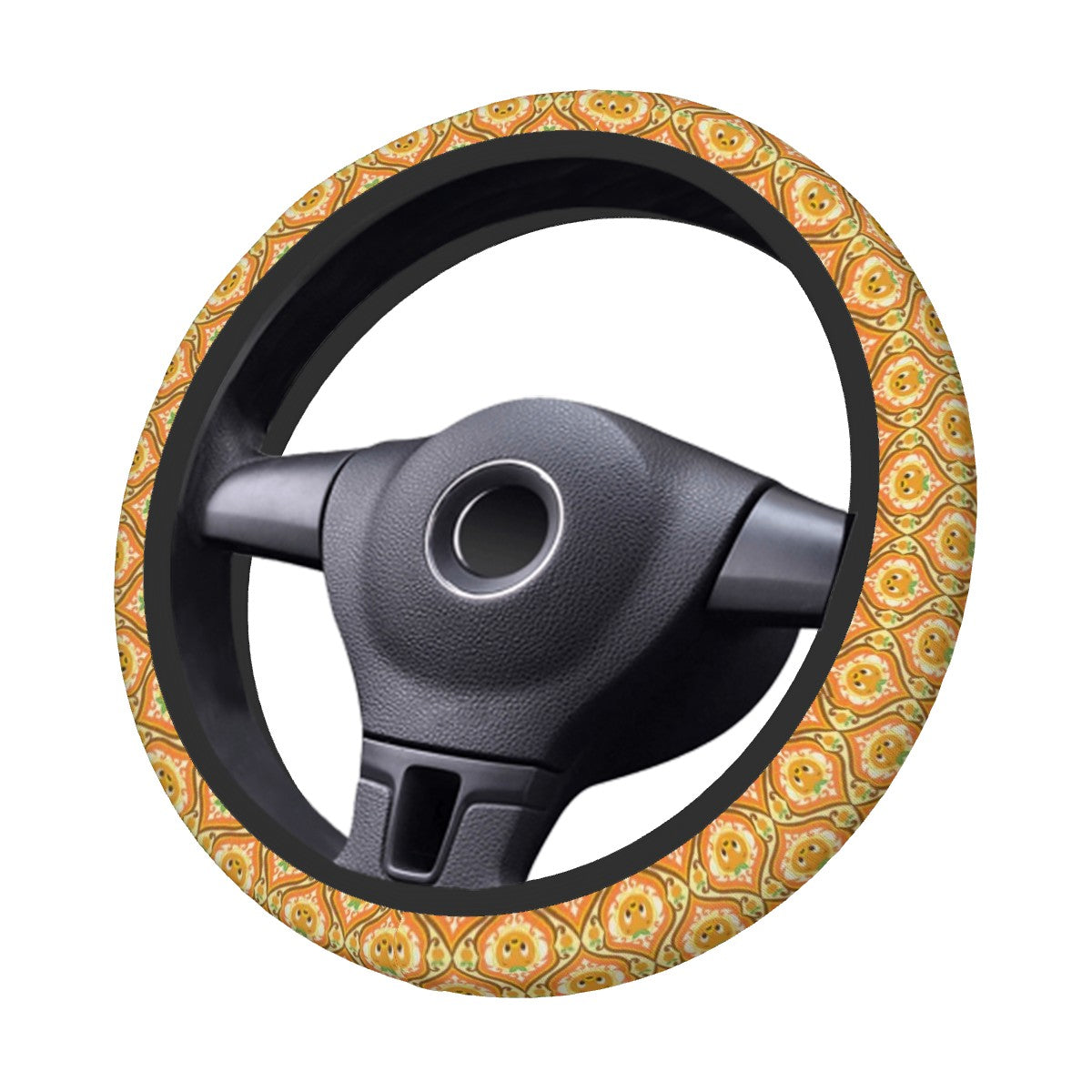 Orange Avian Steering Wheel Cover
