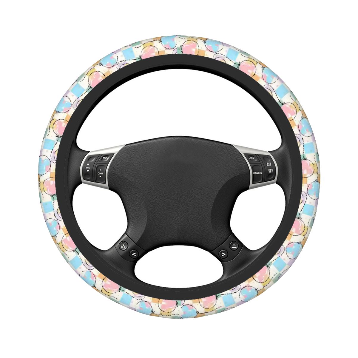 Pastel Balloons - Steering Wheel Cover
