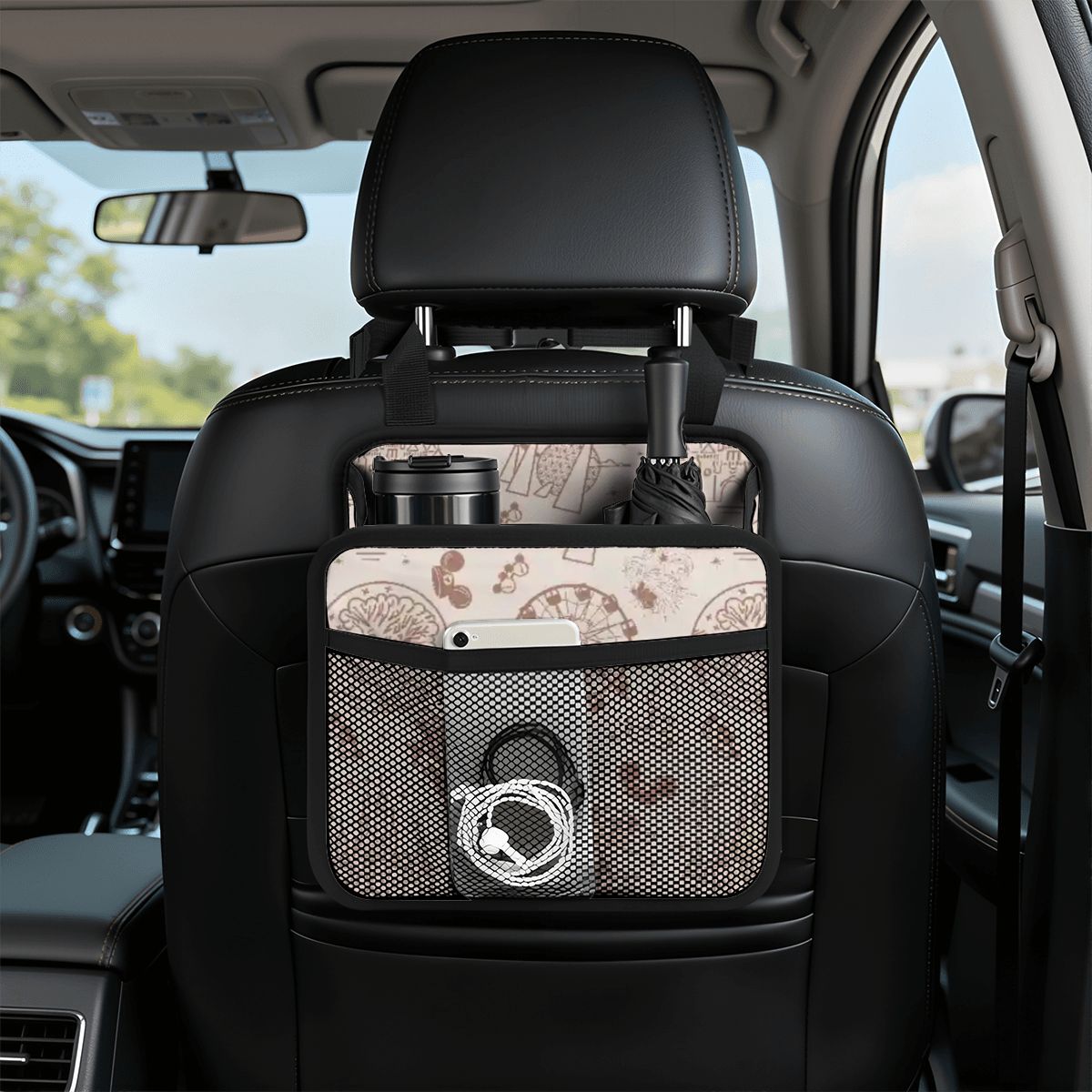 Icon Doodles- Car Backseat Organizer