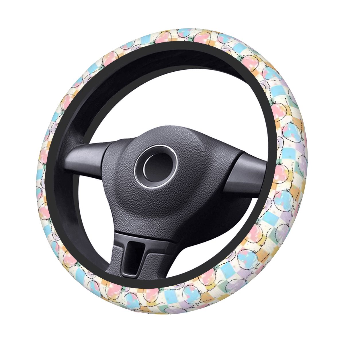 Pastel Balloons - Steering Wheel Cover