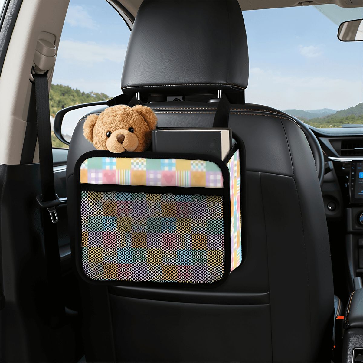 Colorful Checkers - Car Backseat Organizer